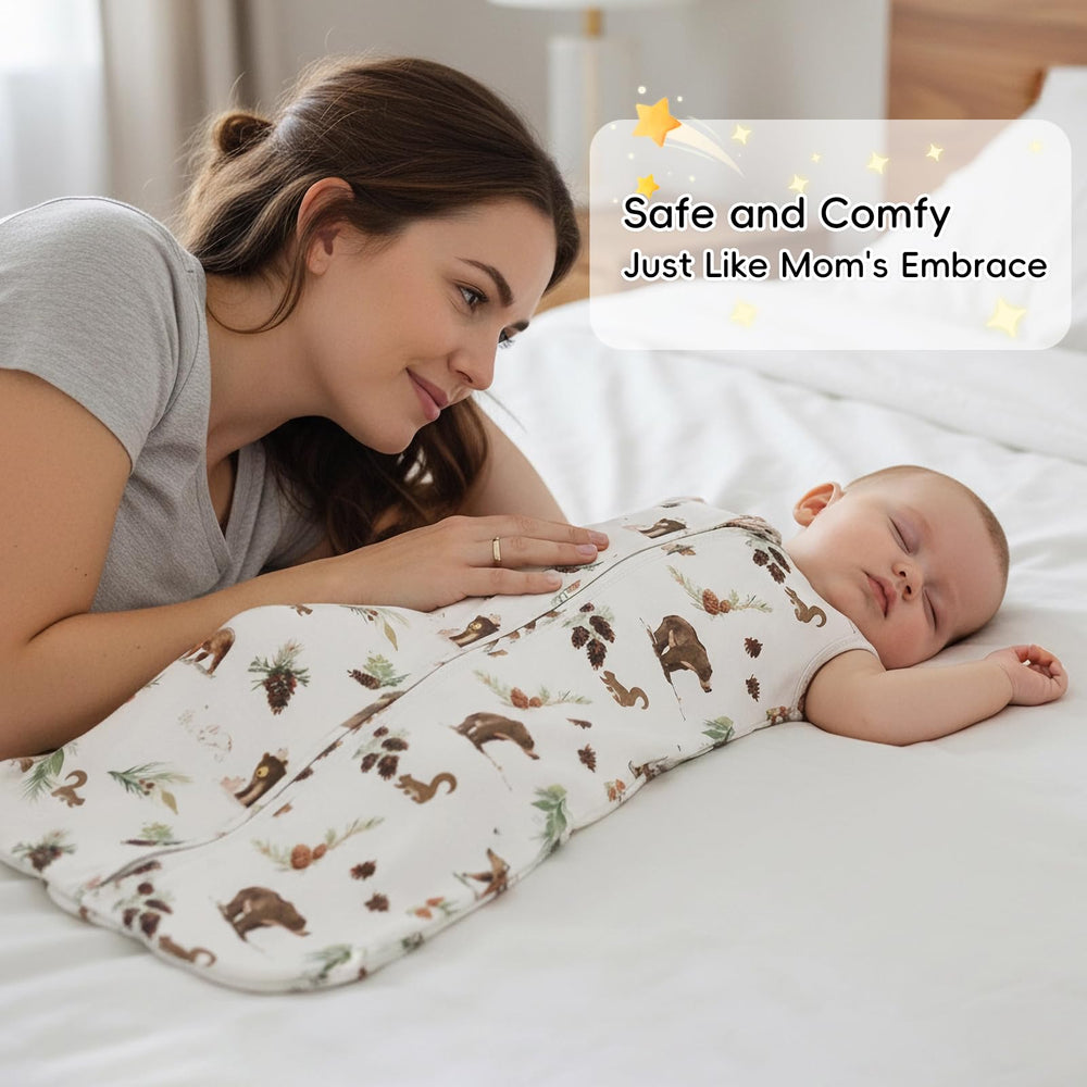 sleeveless design allows free arm movement for rolling and comfortable sleep