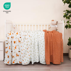 David's Kids 100% cotton muslin blanket emphasizes softness and skin-friendly comfort.
