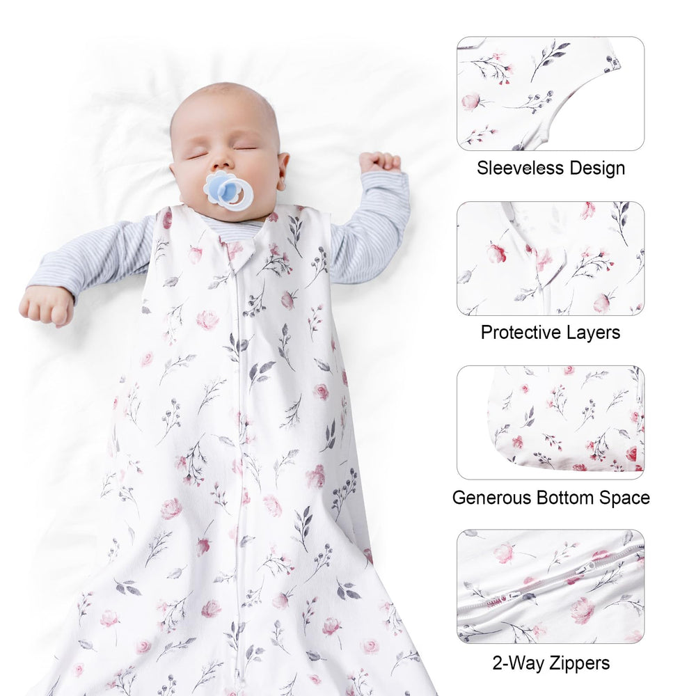 David's Kids sleep sack with 2-way zipper enables easy diaper changes.