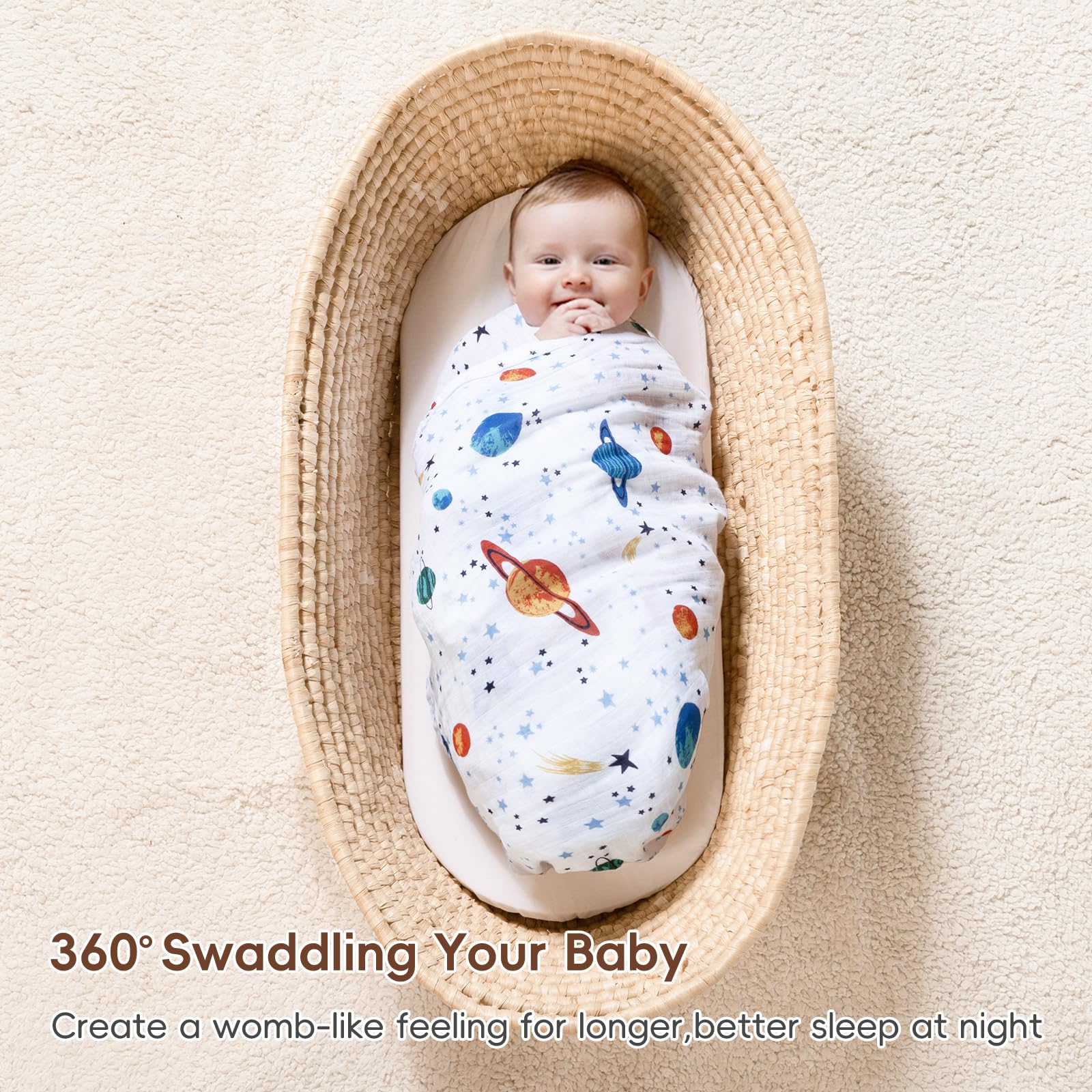David's Kids 47x47 size label highlights generous dimensions