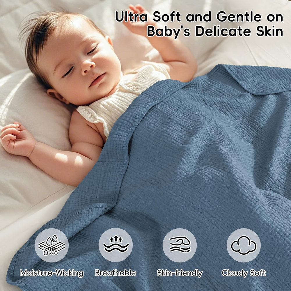 David's Kids muslin blanket swaddle setup for breathable, peaceful sleep.
