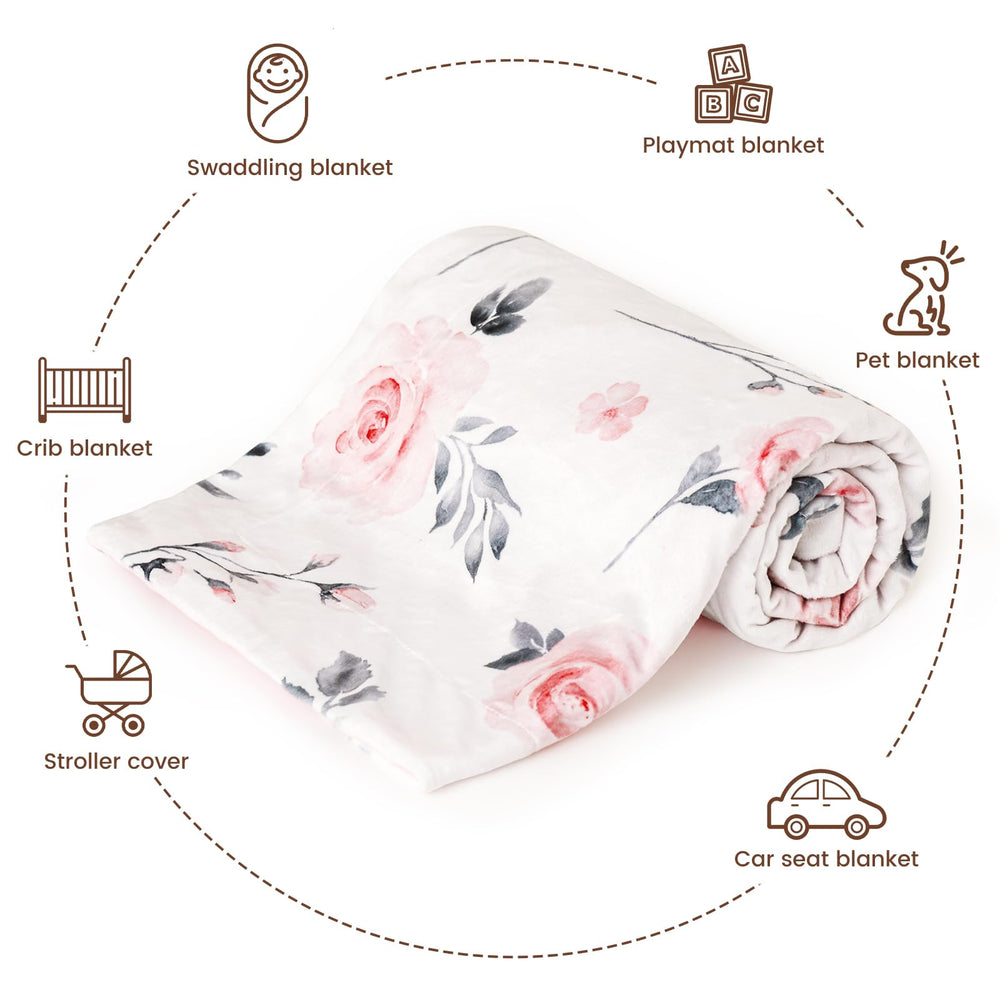 David's Kids blanket used as stroller cover for on-the-go comfort.