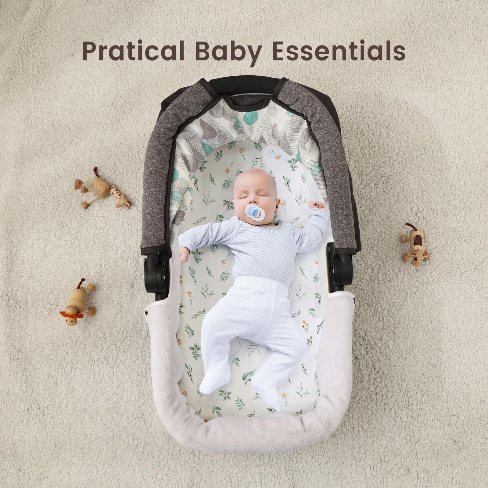Davids Kids butterfly pattern bassinet sheet with easy care.