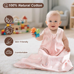 David's Kids butterfly sleep sack 2-way zip image highlights easy diaper changes