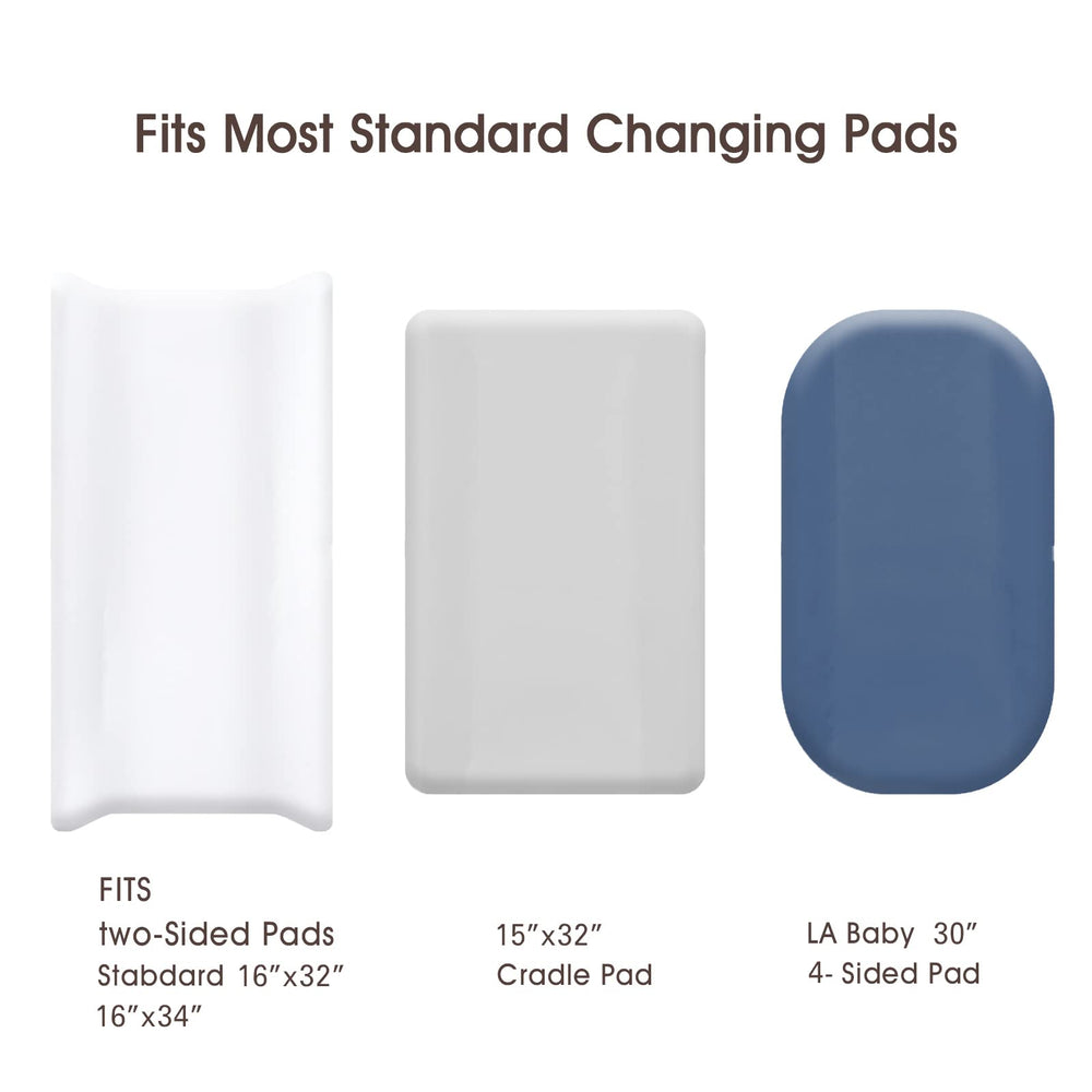 David's Kids changing pad cover in-use on a baby changing table emphasizes quick, easy cleanups.
