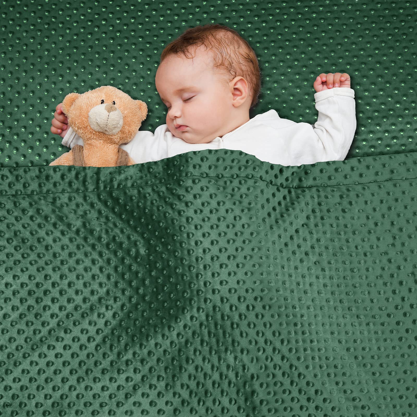 David's Kids crib-swaddle blanket in green ideal for gentle coverage.