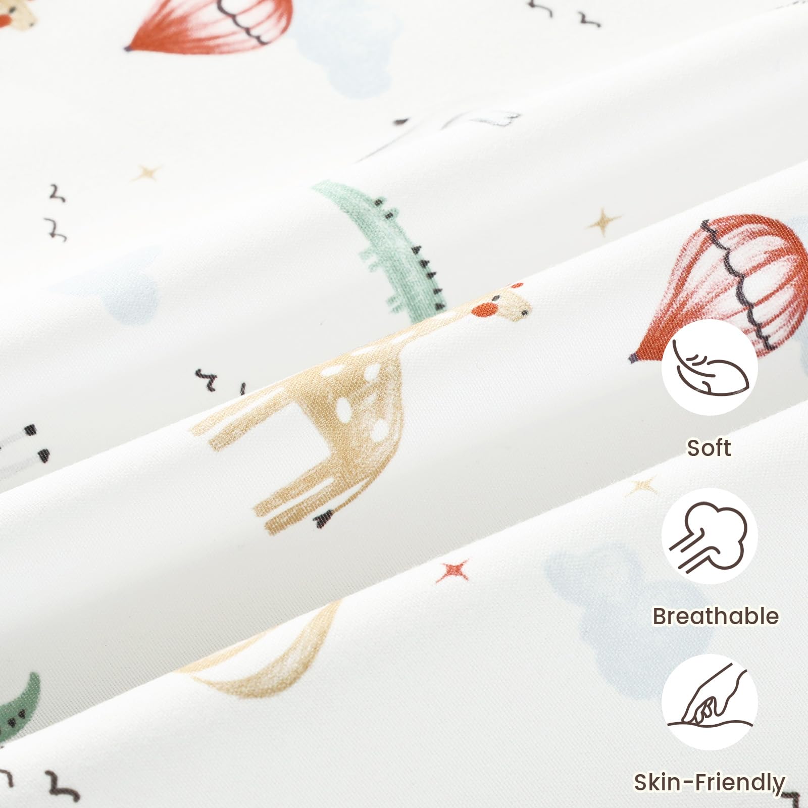 David's Kids deep-pocket design keeps sheets flat on 5 inch mattresses.