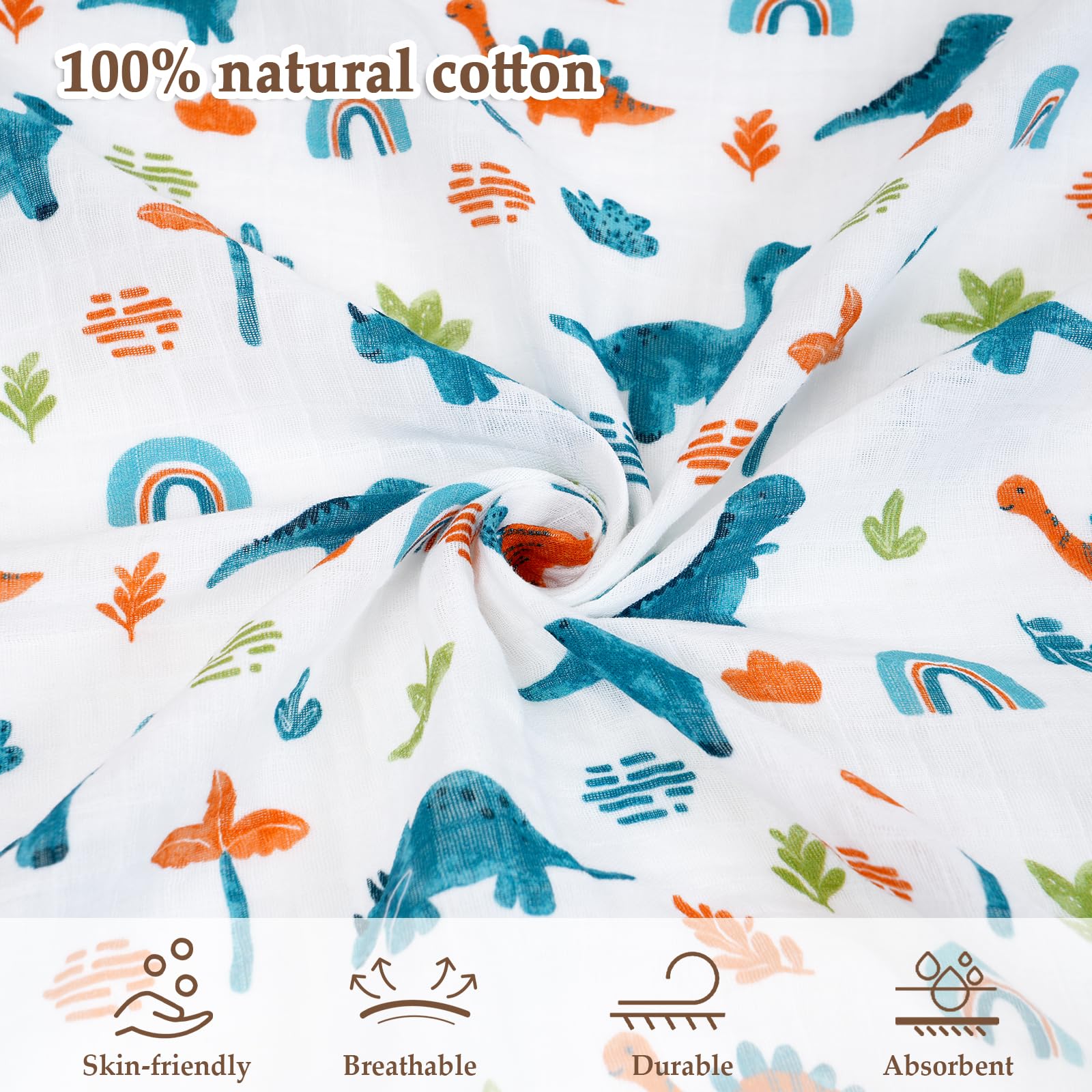 David's Kids dinosaur blue swaddle blanket nursing cover offers quick privacy during feeding.