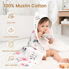David's Kids hooded towel with a face-safe hood design for comfortable wrapping.
