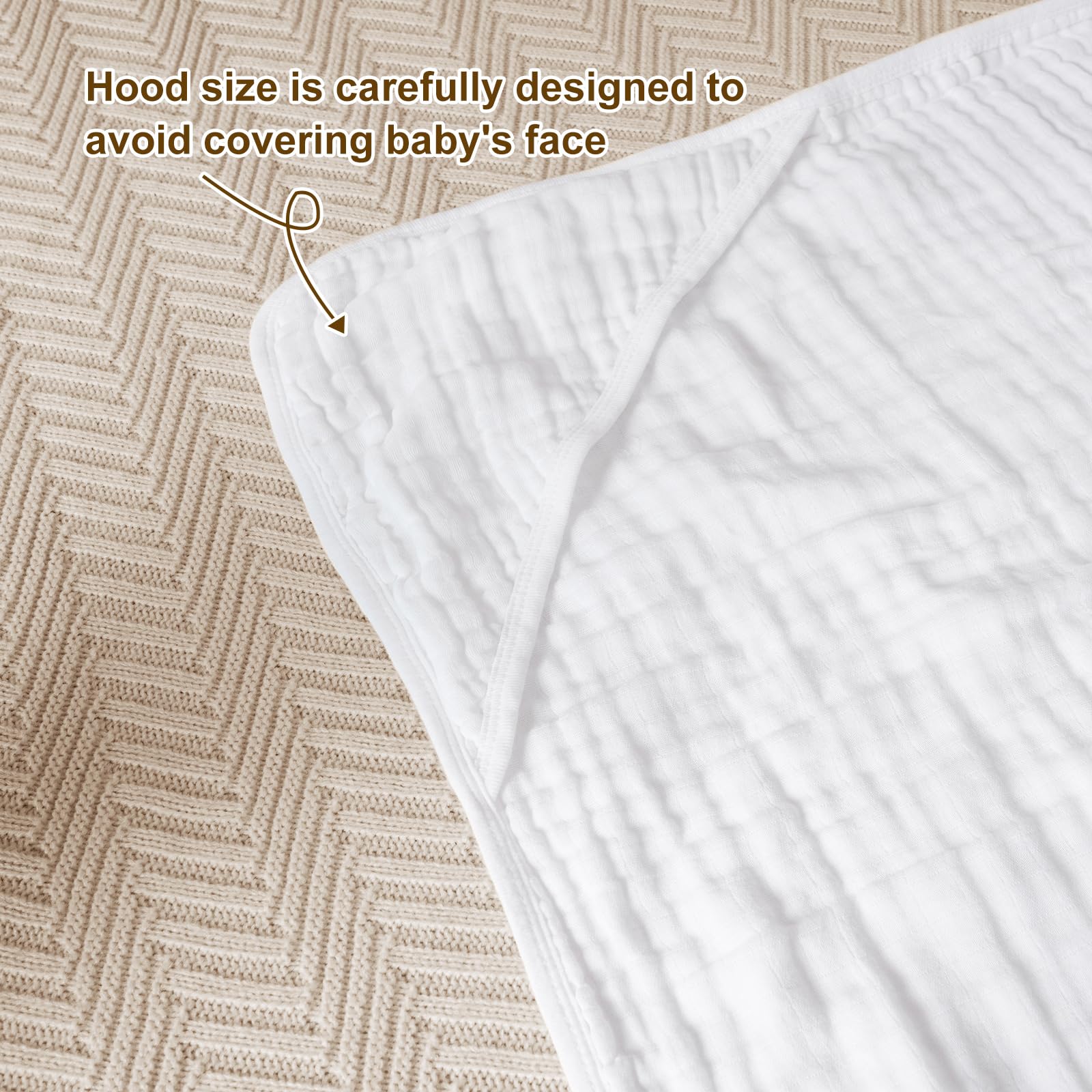 David's Kids hooded towel nursery white ideal for neutral nursery aesthetics.