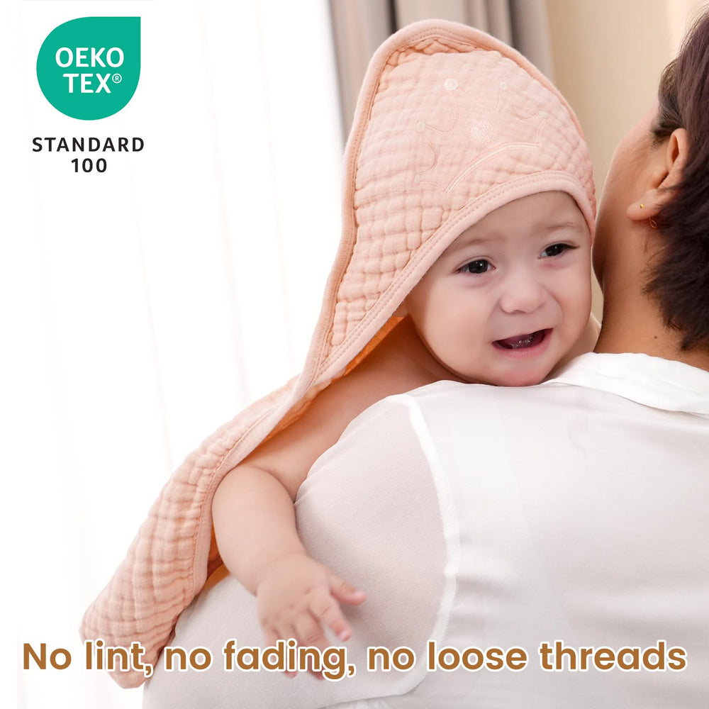 David's Kids hooded towel soft muslin stays gentle wash after wash.