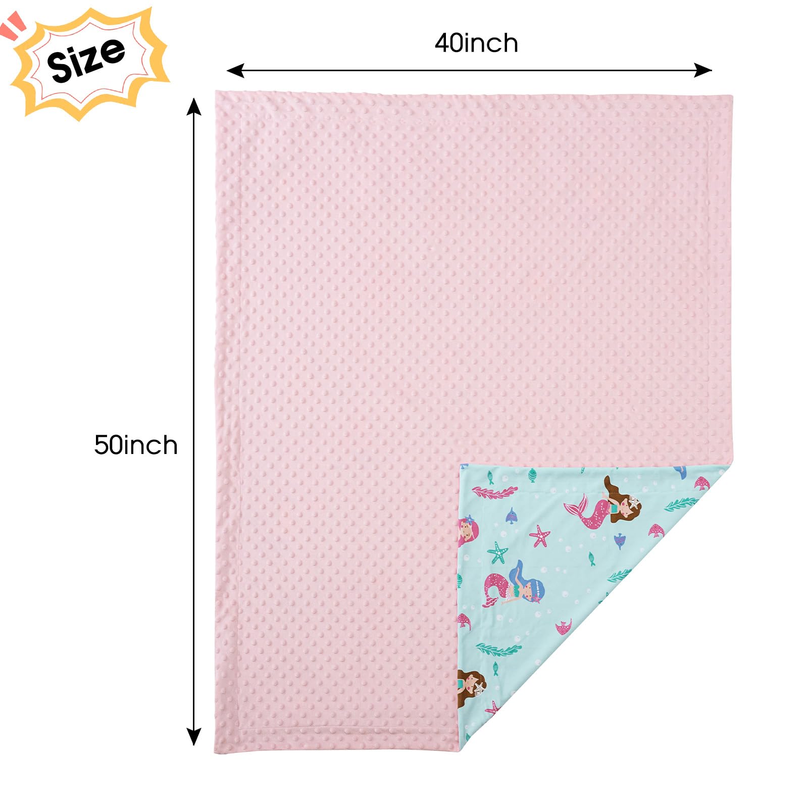 david's kids mermaid minky blanket 40x50 inches provides versatile year-round warmth