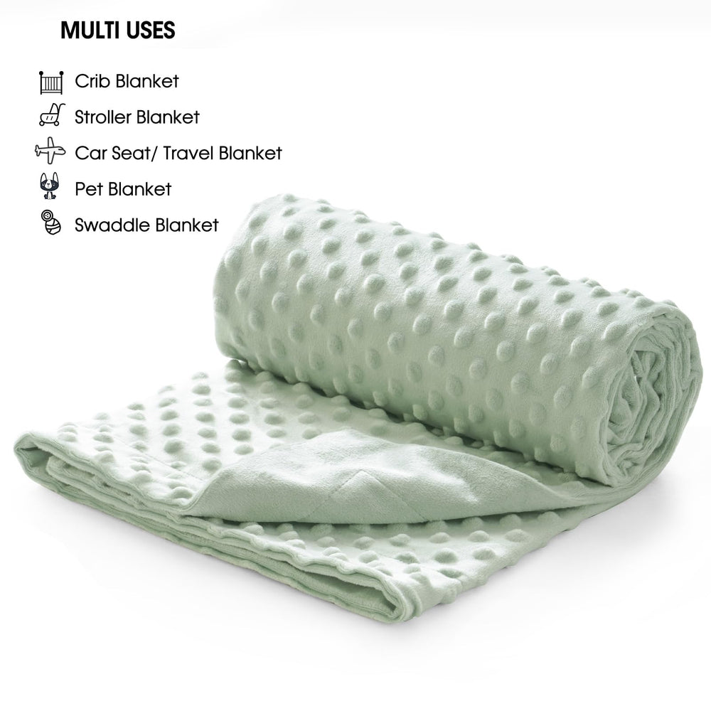 David's Kids Minky blanket used as crib or stroller cover in daily life
