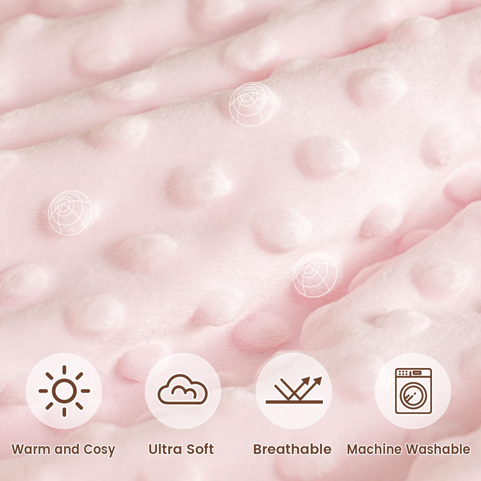 David's Kids blanket with raised dots texture for soothing baby naps.