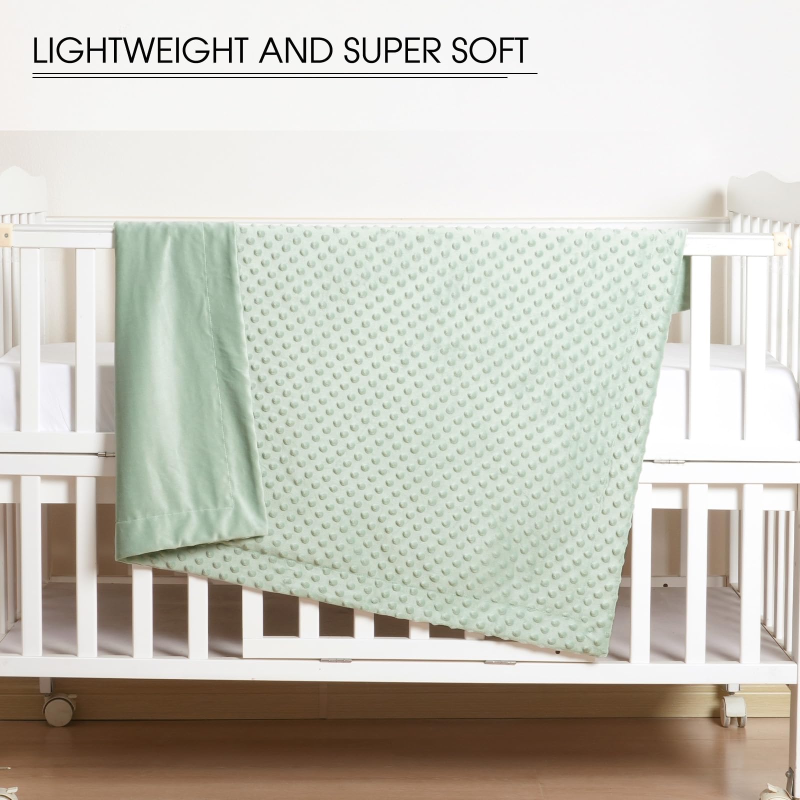 David's Kids Minky blanket folded to 50x60 inches for versatile use.