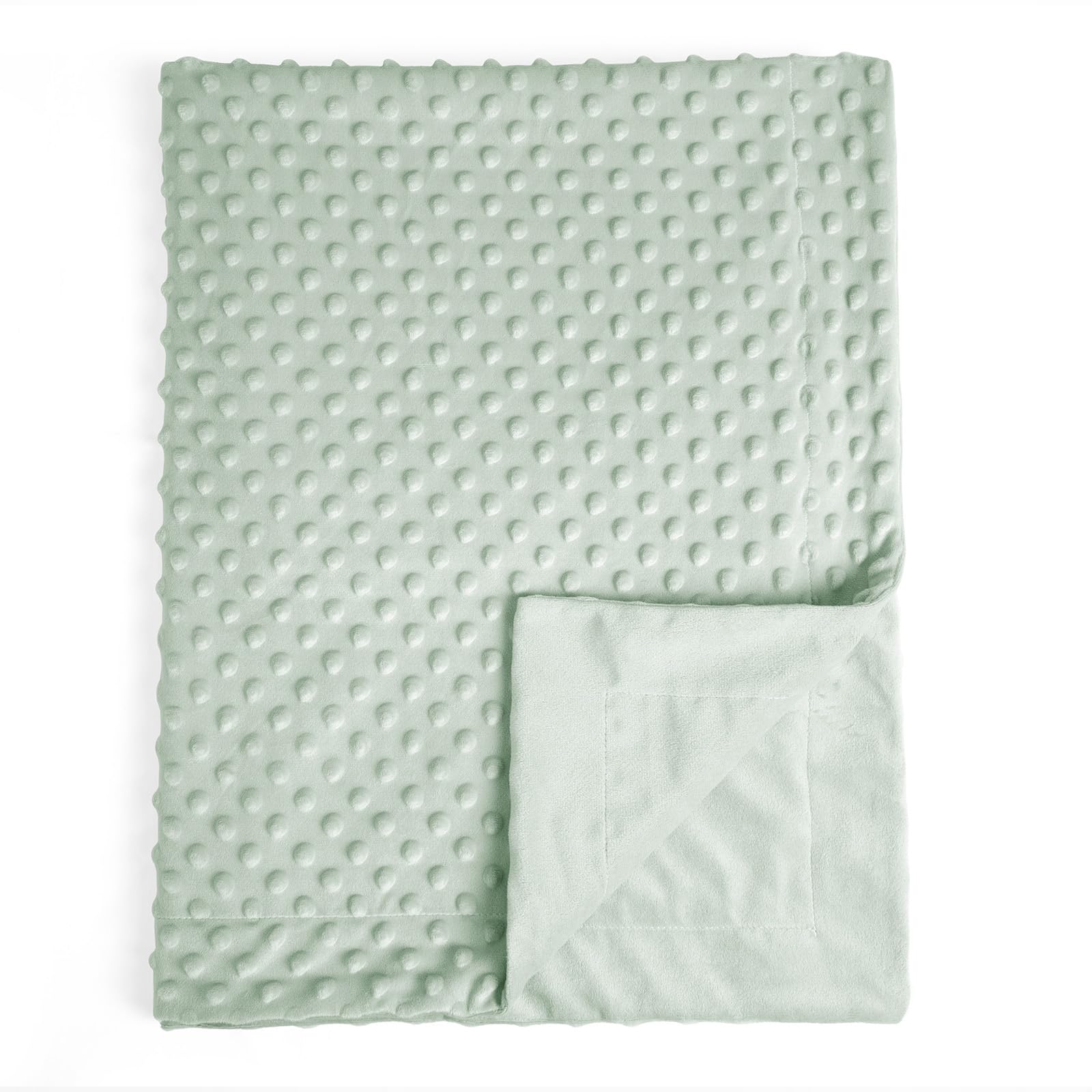 David's Kids Minky blanket top view shows ultra-soft fabric for newborn comfort