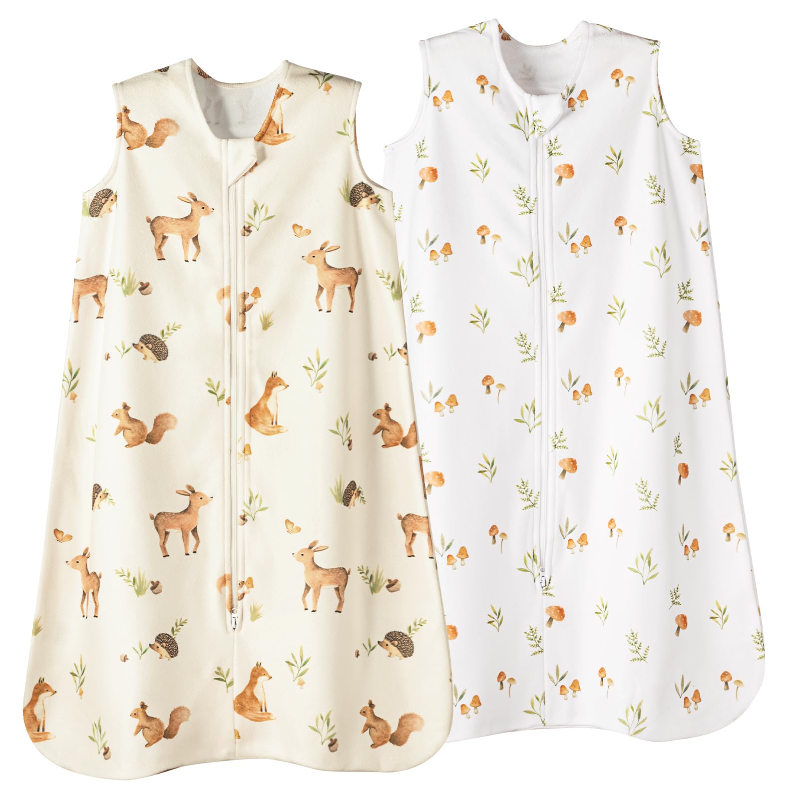 David's Kids micro fleece sleep sack forest pattern cozy warmth for bedtime.