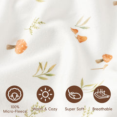 David's Kids woodland animals pattern sleep sack keeps babies snug during naps.