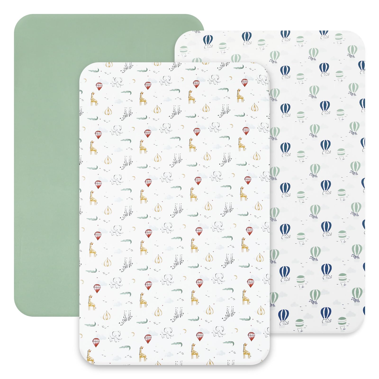 David's Kids mini crib sheets with animals patterns provide cozy, breathable comfort for naps.