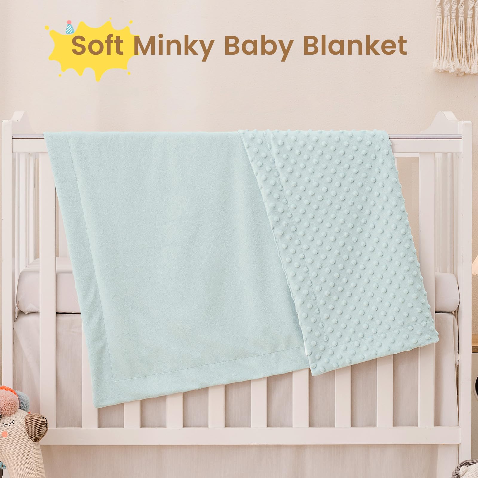 David's Kids Minky Blanket 30x40 inches ideal crib blanket or stroller companion.