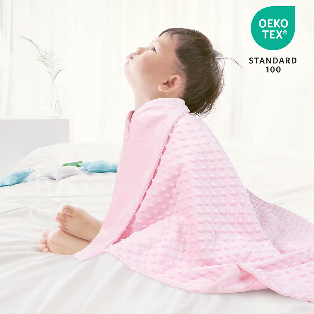 David's Kids Minky blanket back smooth fleece for cozy naps