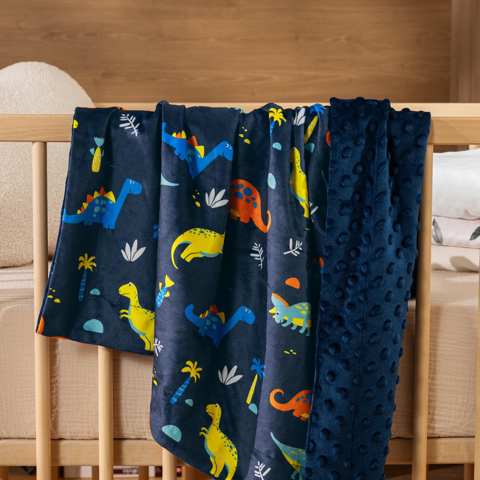 David's Kids Minky blanket dinosaur pattern adds playful comfort for daytime cuddles