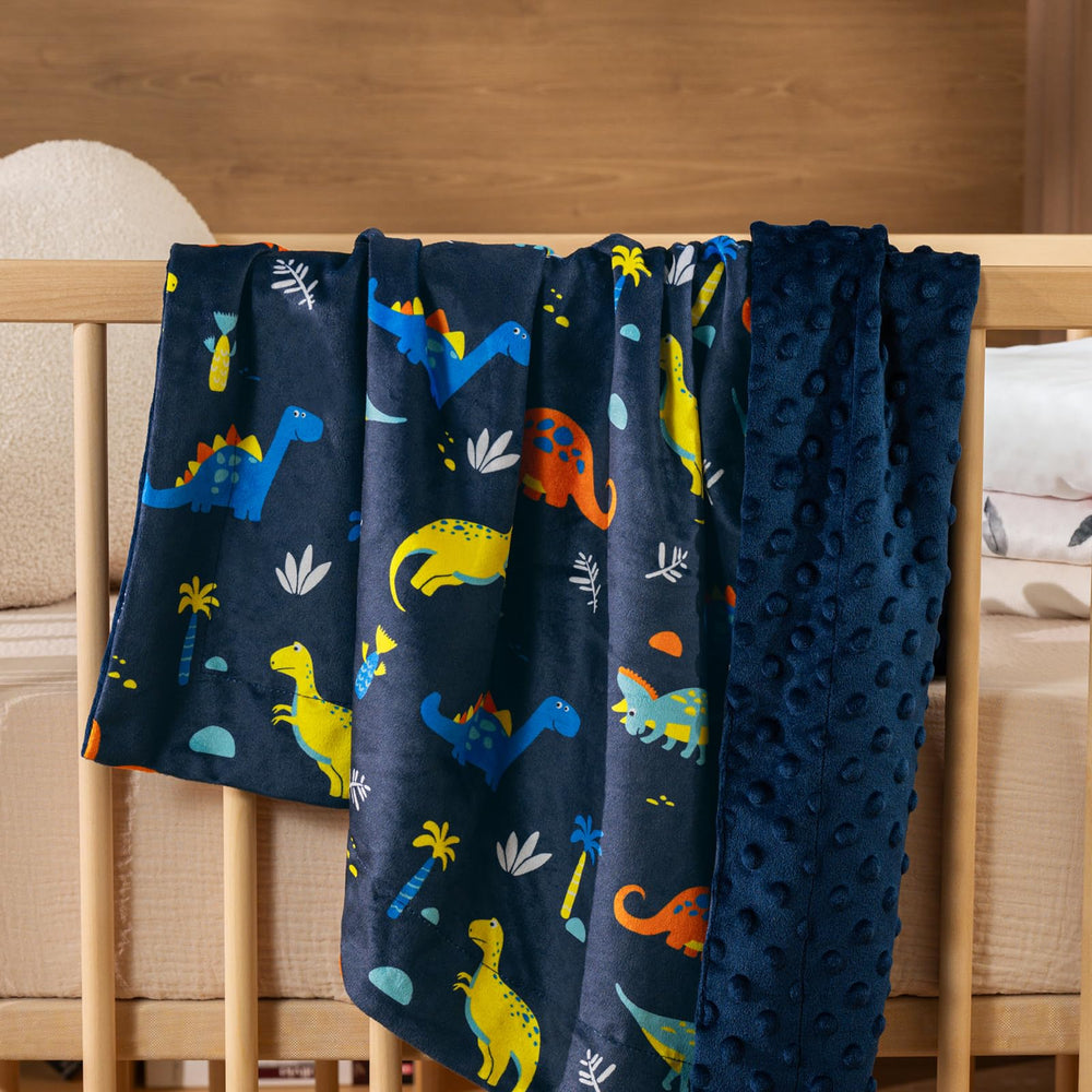David's Kids Minky blanket dinosaur pattern adds playful comfort for daytime cuddles