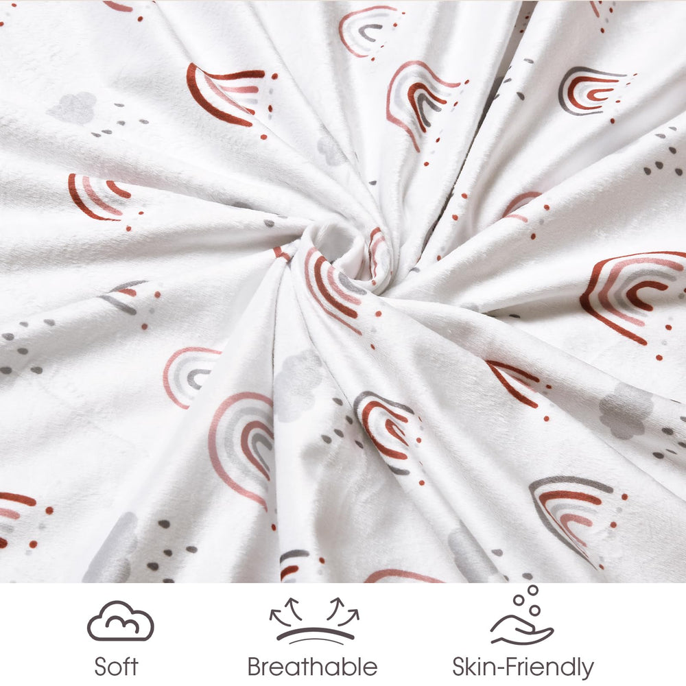 David's Kids Minky Blanket double-sided front-back showcases versatile fleece for warmer or cooler days.