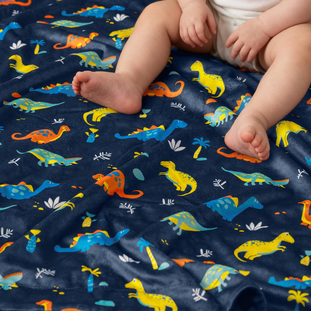 David's Kids Minky blanket floral pattern offers gentle sensory appeal for snuggles