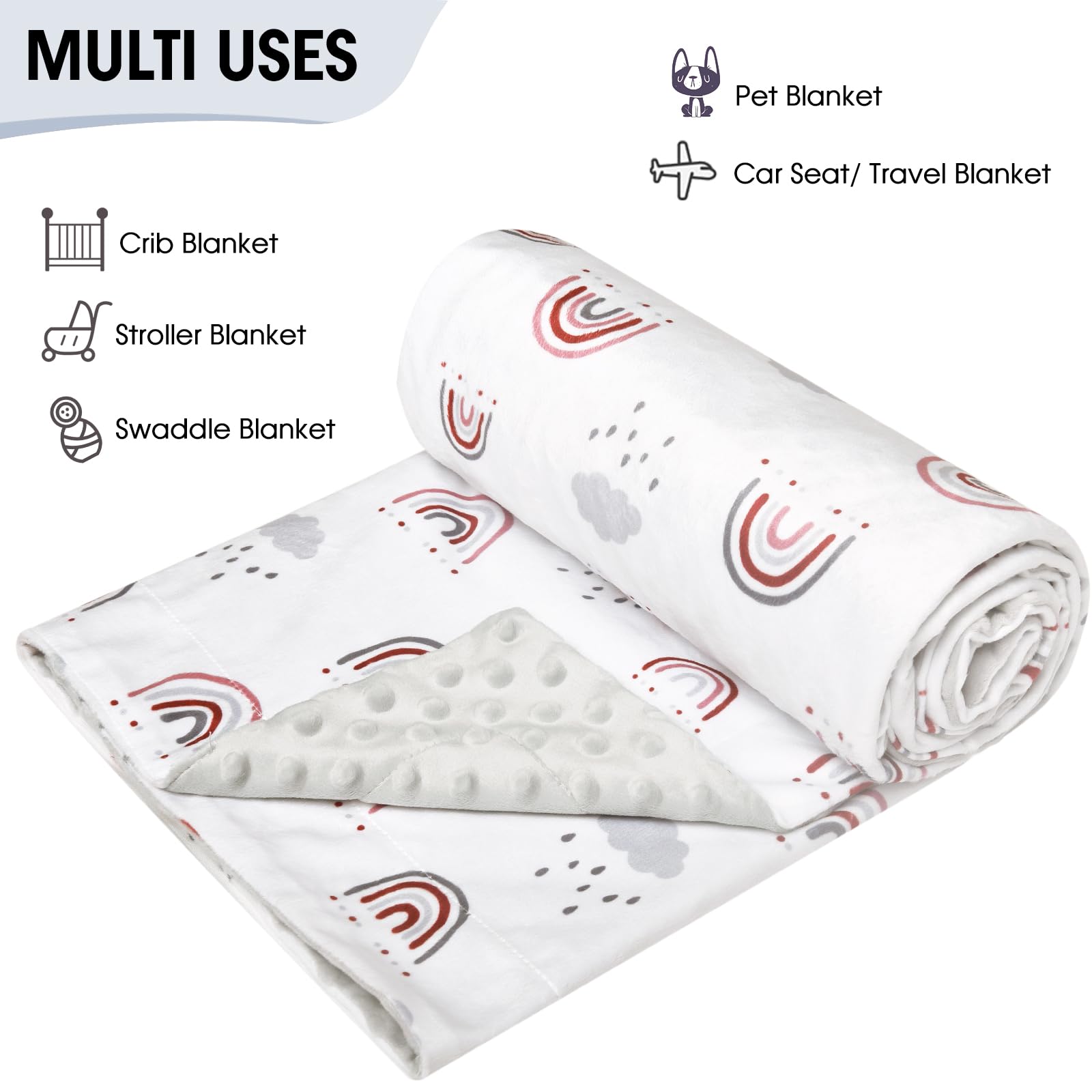 David's Kids Minky Blanket machine washable care makes everyday cleaning easy.