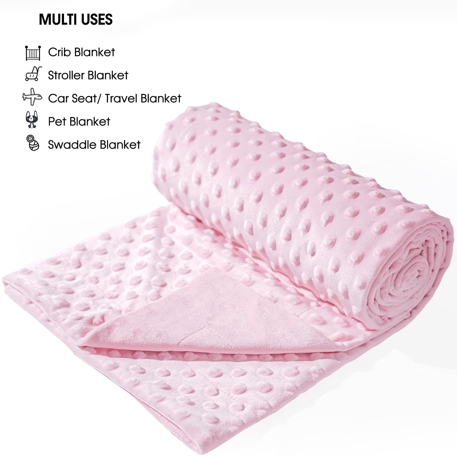 David's Kids Minky blanket stroller cover keeps baby comfortable on the go