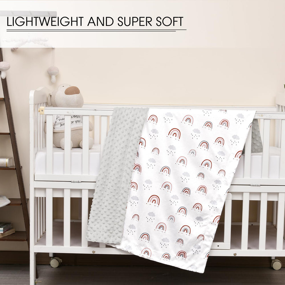 David's Kids Minky Blanket woodland animals pattern brings soothing textures for cuddles and tummy time.