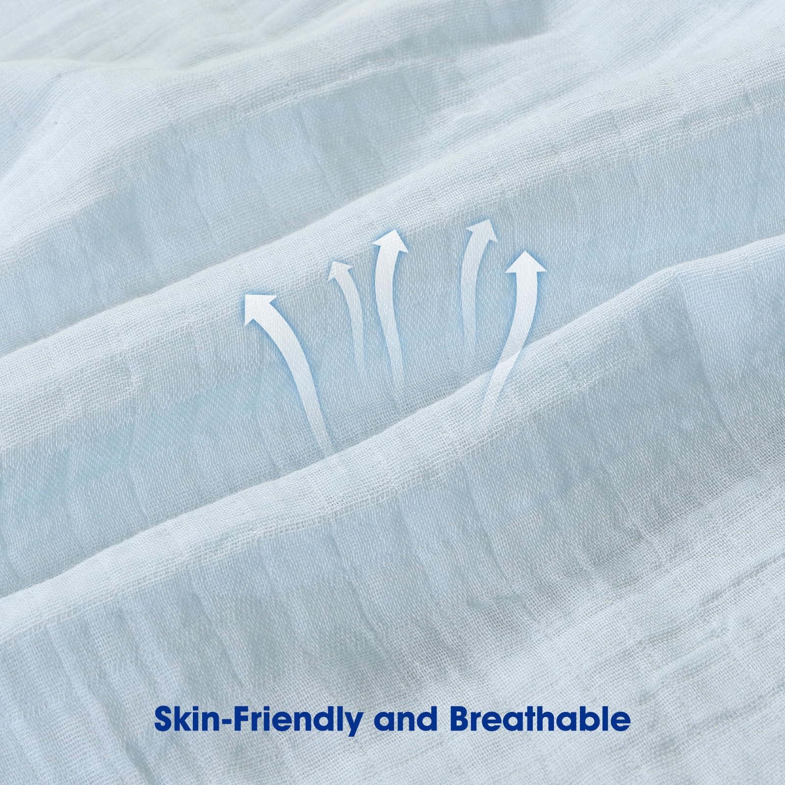 David's Kids muslin blanket close-up fabric feels ultra-soft and breathable for baby comfort.
