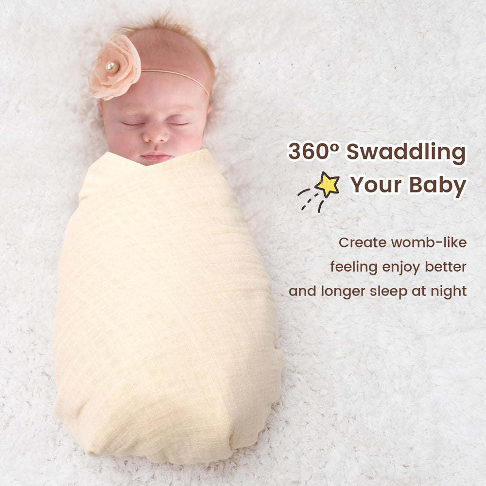 David's Kids muslin blanket care label highlights machine washable durability.