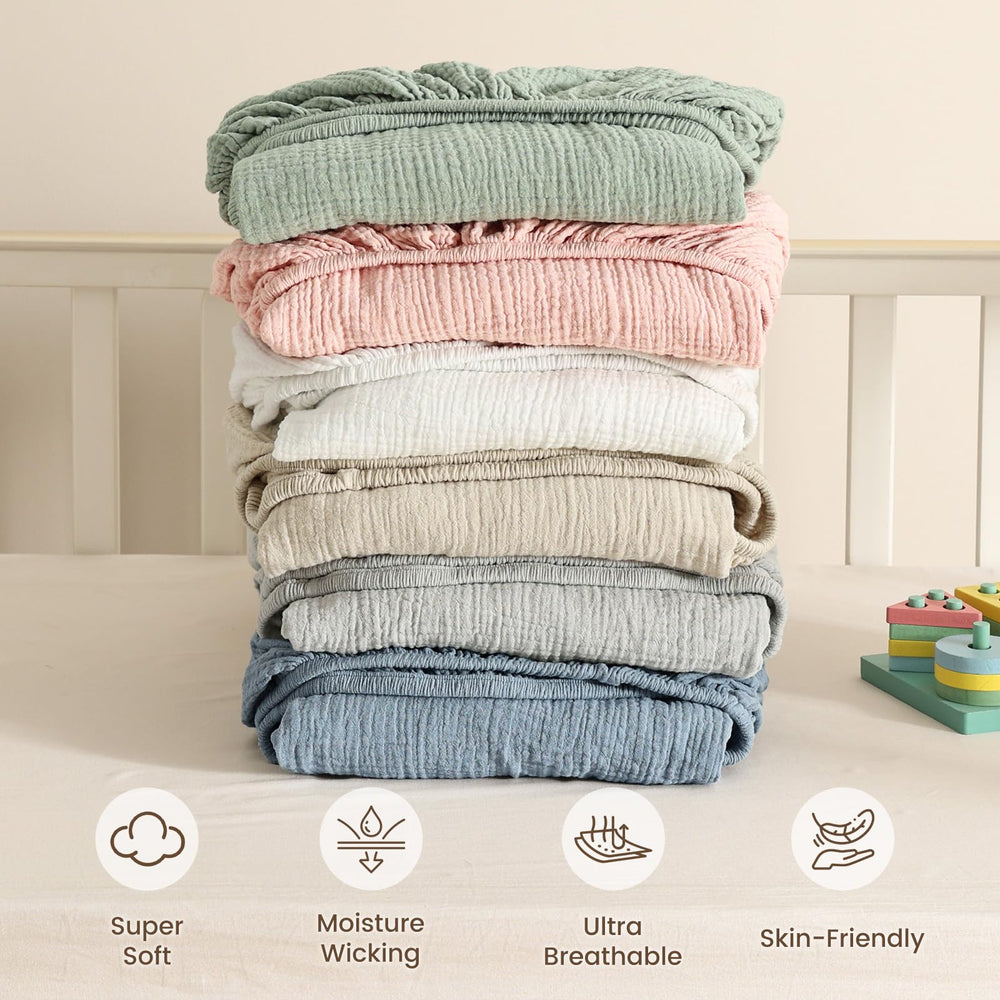 David's Kids Muslin Crib Sheets gift-ready packaging