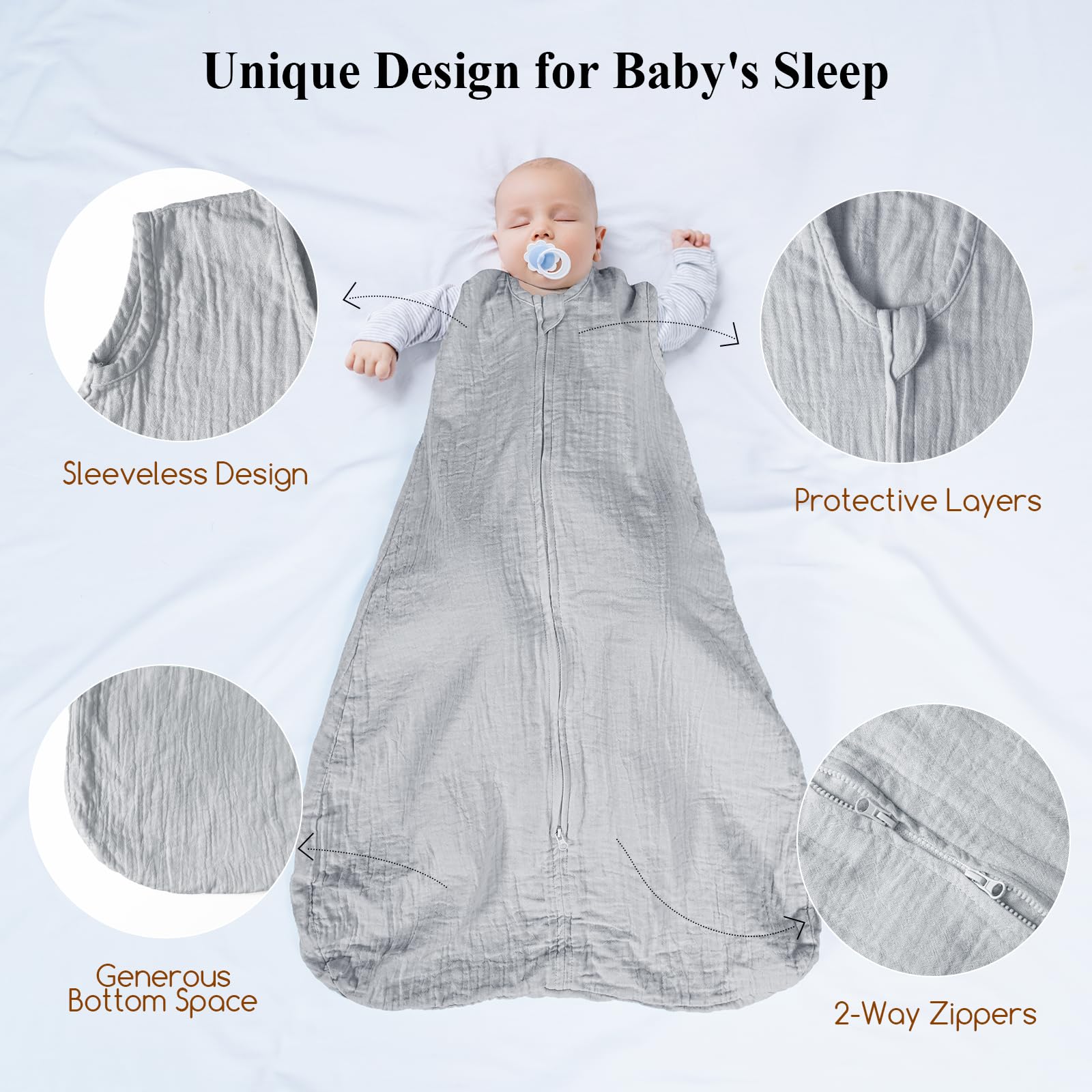 David's Kids bubble-weave muslin close-up shows soft, breathable fabric.