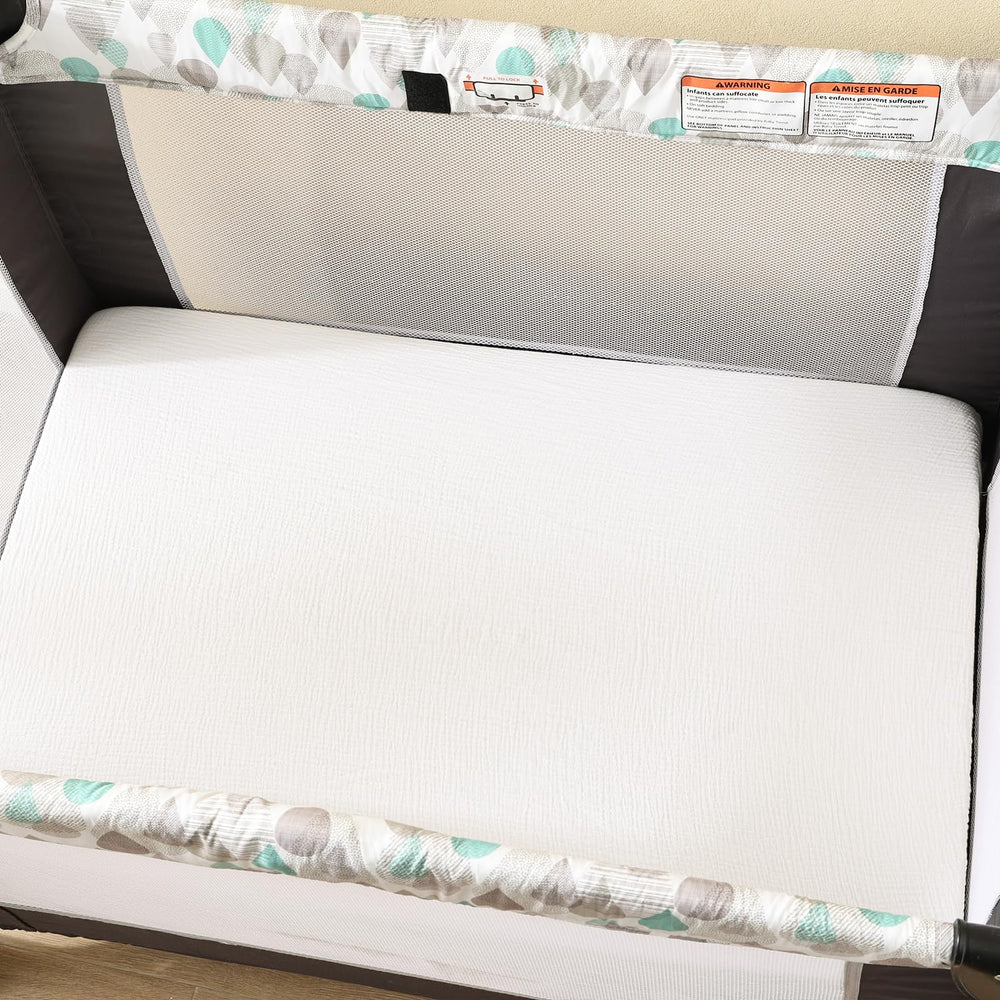 David's Kids muslin mini crib sheets deep-pocket five-pocket design for snug fit