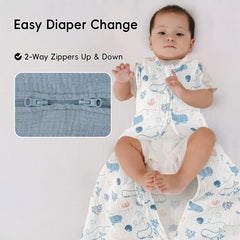 David's Kids sleep sack sleeveless design allows arm freedom.