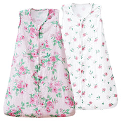 David's Kids muslin sleep sack top view shows breathable fabric for comfy naps.