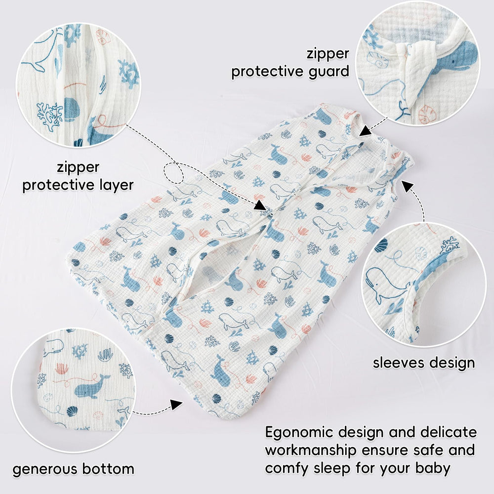 David's Kids sleep sack zipper protection prevents scratches during changes.
