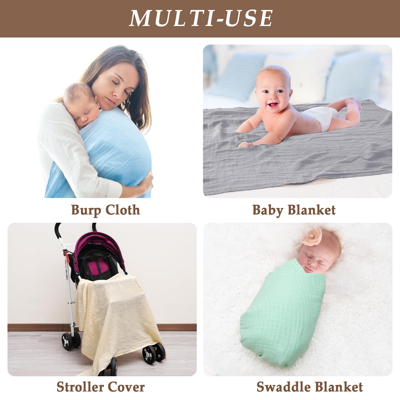 David's Kids muslin swaddle blanket being washed to show machine-washable durability.