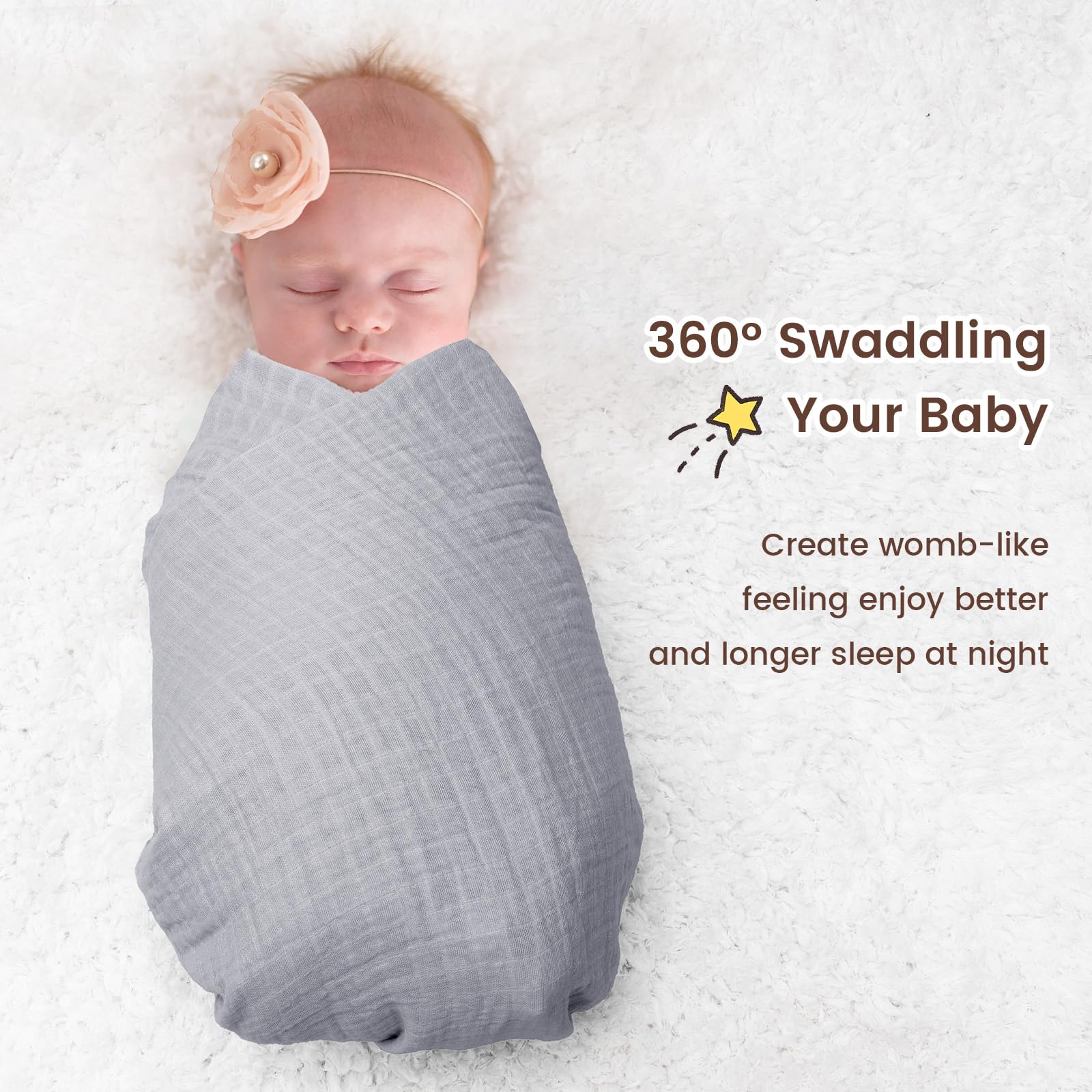 David's Kids muslin swaddle blanket used as nursing cover for hands-free feeding.