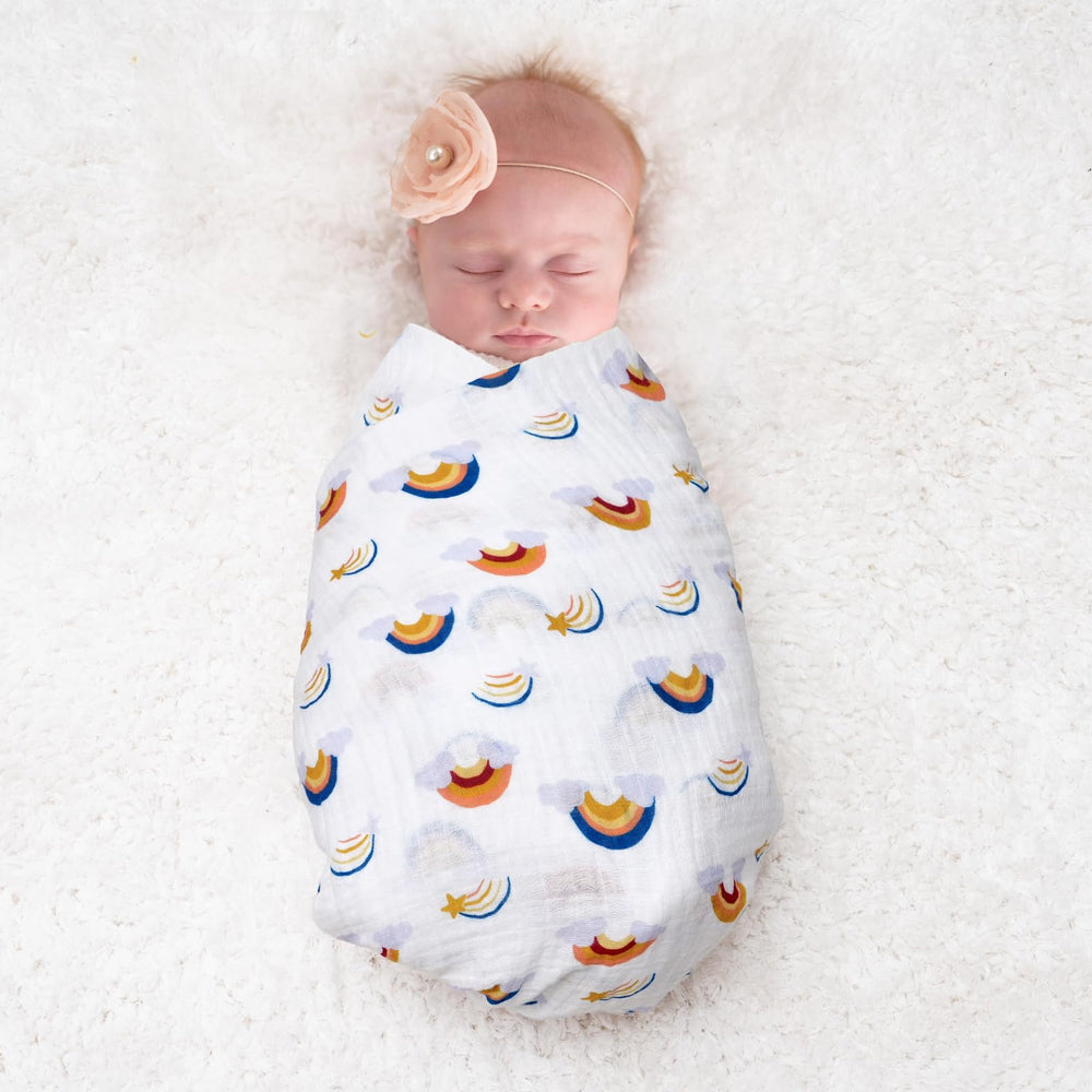 David's Kids muslin blanket used for tummy time play mat