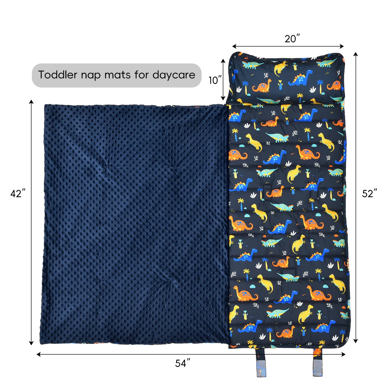David's Kids nap mat with built-in nametag for identification