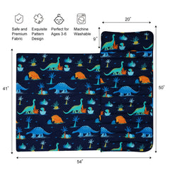 David's Kids dinosaur pattern nap mat adds fun visuals for kids' rest time.