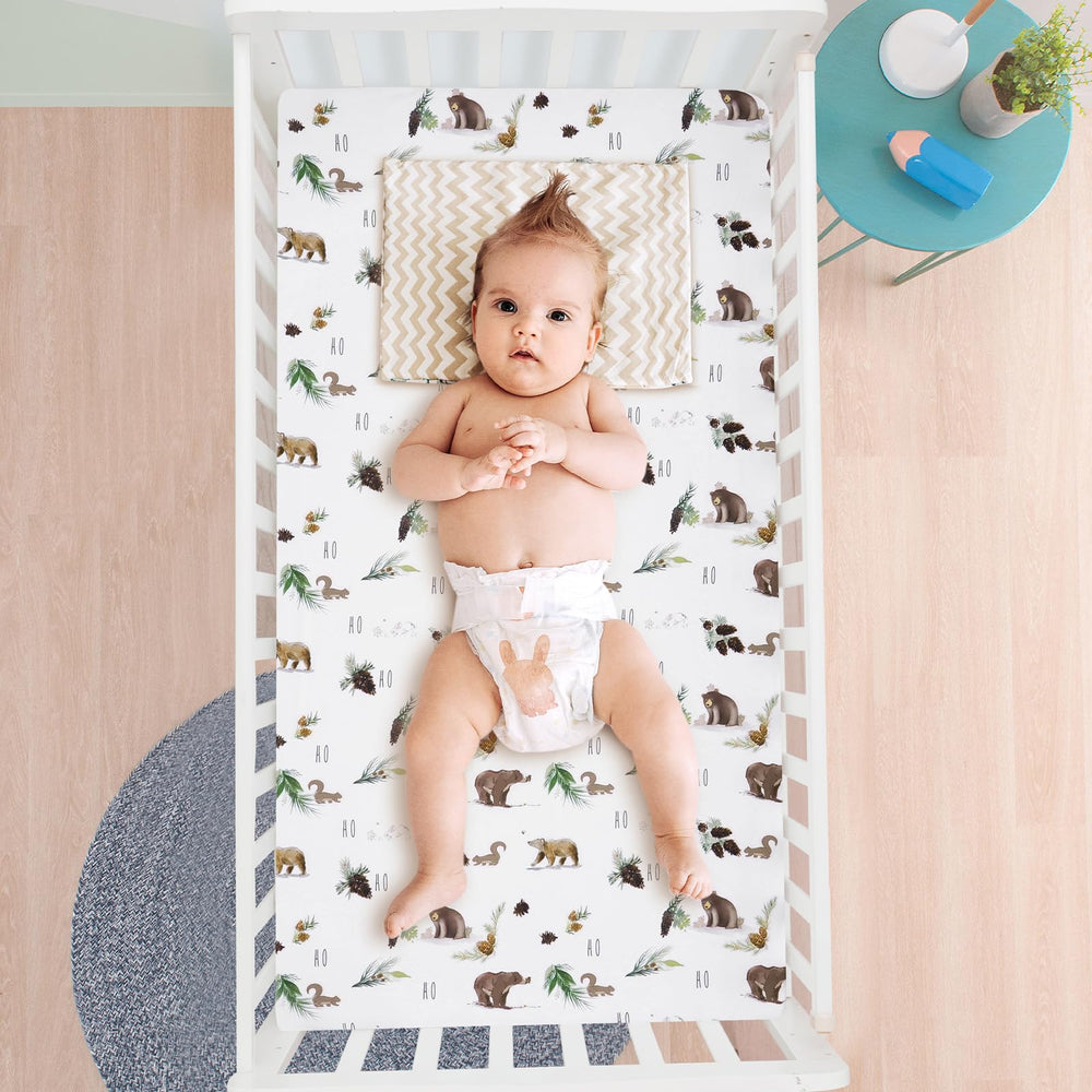 David's Kids neutral crib sheets fit standard cribs with soft microfiber