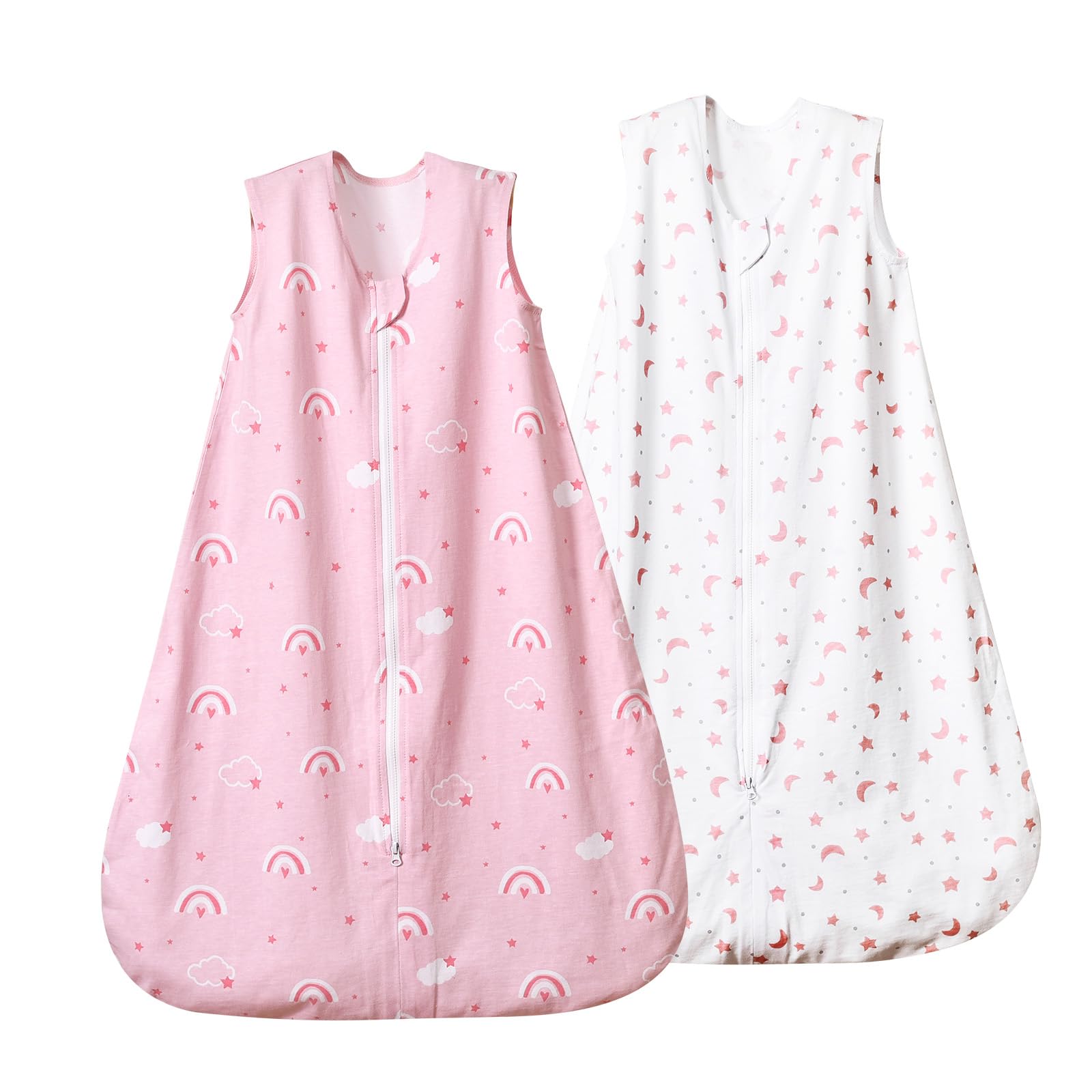 David's Kids Rainbow Sleep Sack 2-pack offers soft organic cotton for all-night comfort.