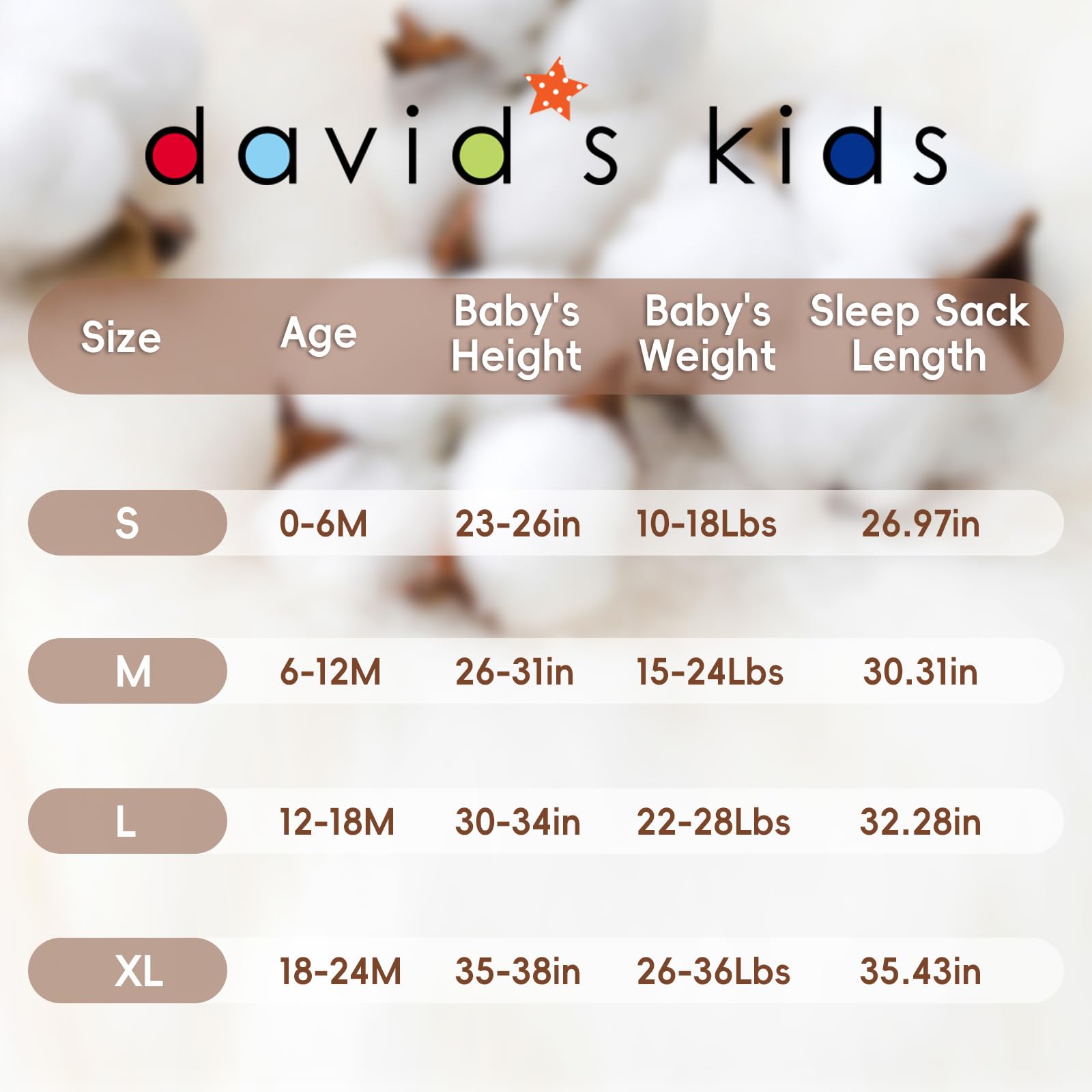 David's Kids Sleep Sack with roomy legroom supports natural kicking and movement.