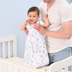 David's Kids sleep sack side view—ample legroom promotes natural kicking and hip comfort