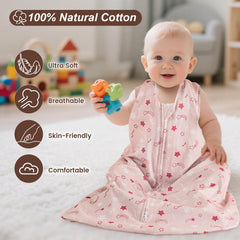 David's Kids sleep sack with roomy arm-free design supports natural movement